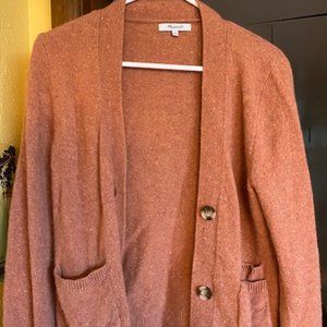 Madewell Shrunken Cardigan Sweater Donegal Sandalwood Size M